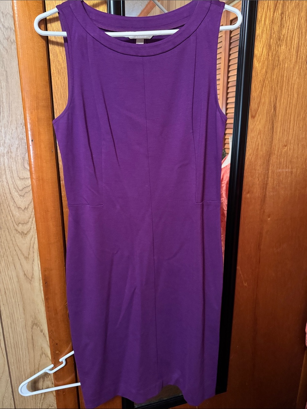 Purple Sleeveless Sheath Dress